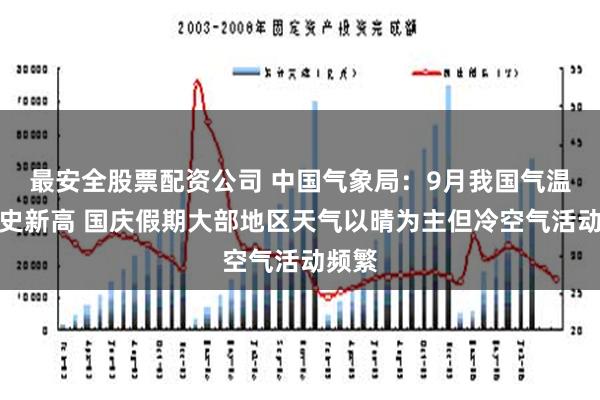 最安全股票配资公司 中国气象局：9月我国气温创历史新高 国庆假期大部地区天气以晴为主但冷空气活动频繁