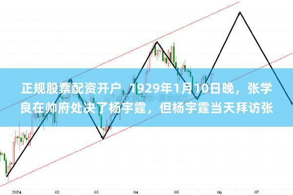 正规股票配资开户  1929年1月10日晚，张学良在帅府处决了杨宇霆，但杨宇霆当天拜访张